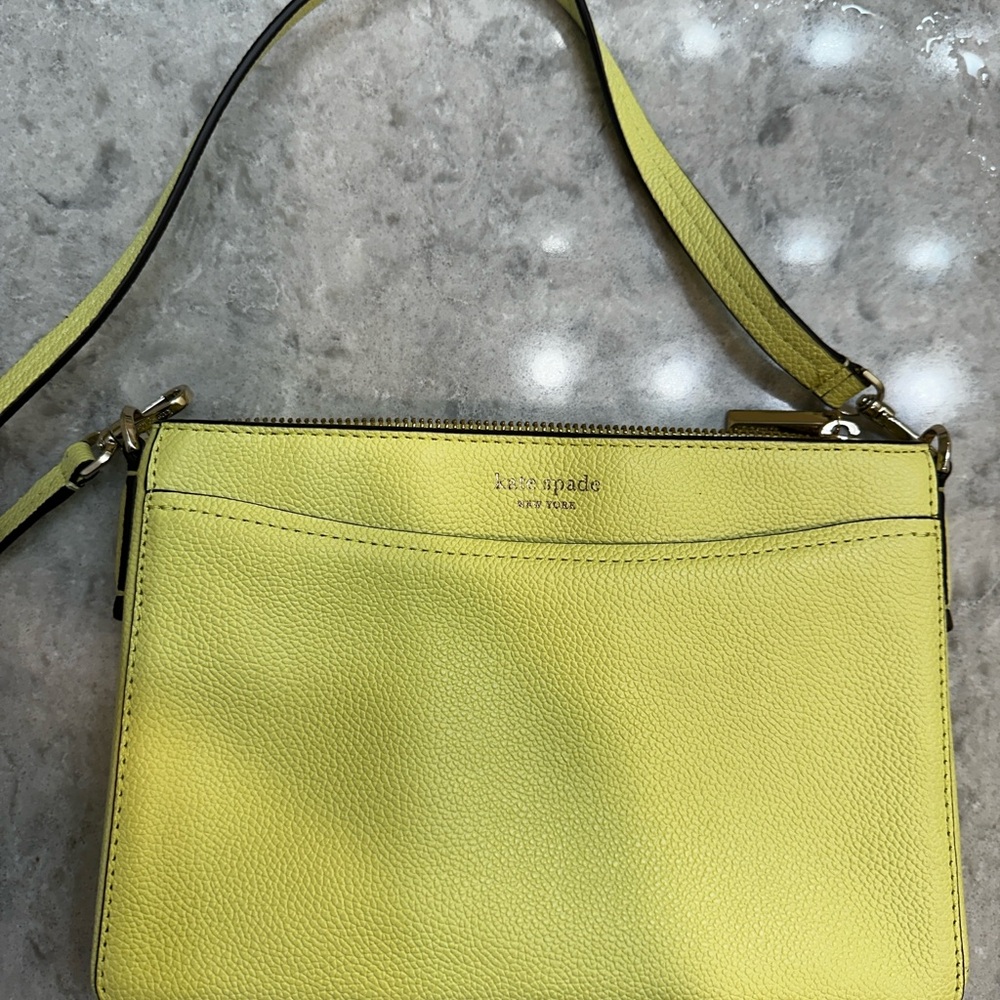 Kate Spade Yellow Crossbody Bag with Sleek Design